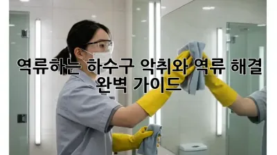 역류하는 하수구? 악취와 역류 해결 완벽 가이드!